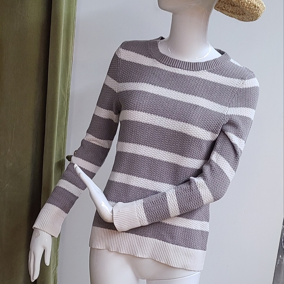 Alfred Sung Striped Sweater - Picture 10 of 10